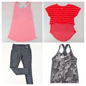 Girls Athletic/Swim Top Leggings 10-12 Lululemon Ivivva Nike Zella Bundle of 4